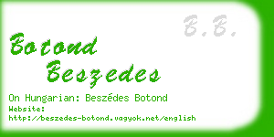 botond beszedes business card